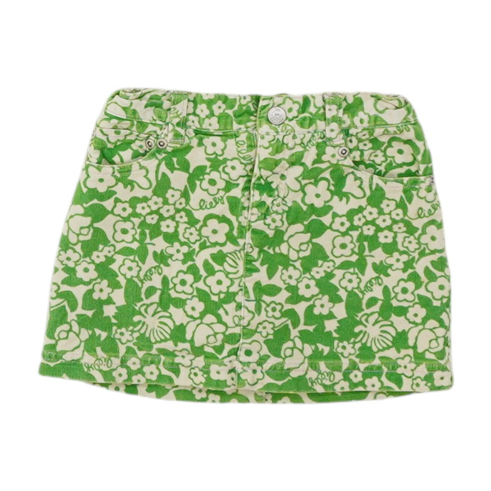 Green Floral Skort