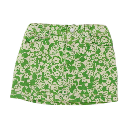 Green Floral Skort