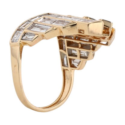 3 1/2 ctw 14K Yellow Gold Lab Grown Diamond Fashion Ring