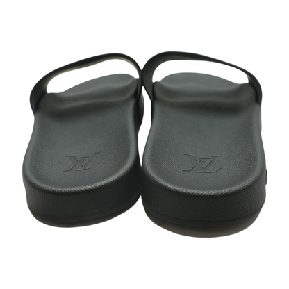 Black Waterfront Mule in Monogram Eclipse