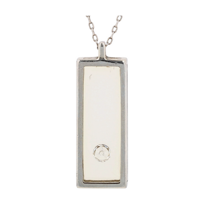 14K White Gold Pendant Necklace