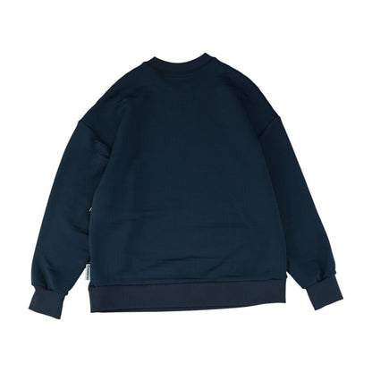 Blue Polartec Striped Sweatshirt Pullover