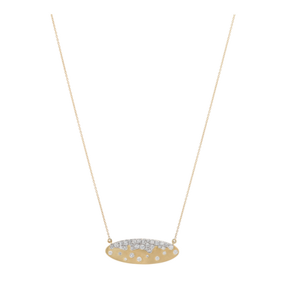 1/2 ctw 14K Yellow Gold Diamond Station Necklace