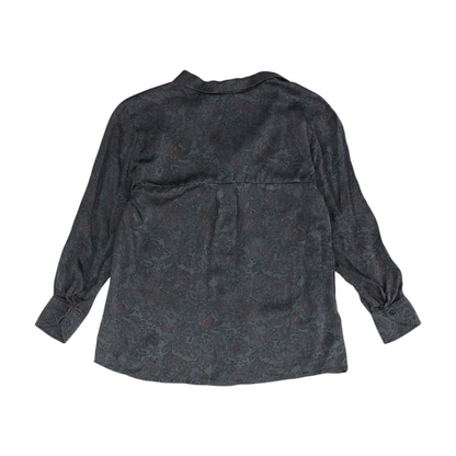 Gray Floral Button Down