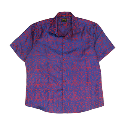 Red Paisley Short Sleeve Button Down