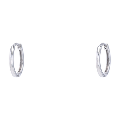 14K White Gold Hoop Earrings – Image 1