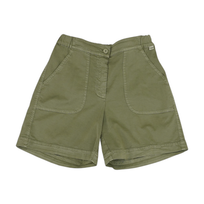 Green Solid Chino Shorts