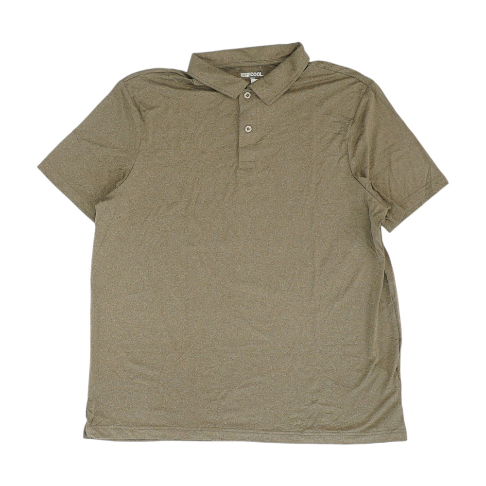 Brown Solid Short Sleeve Polo
