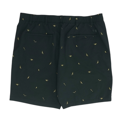 Black Print Active Shorts