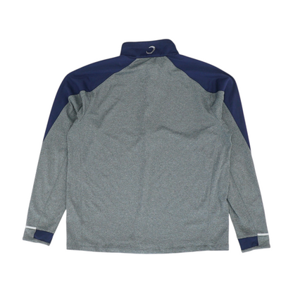 Gray Color Block 1/4 Zip Pullover