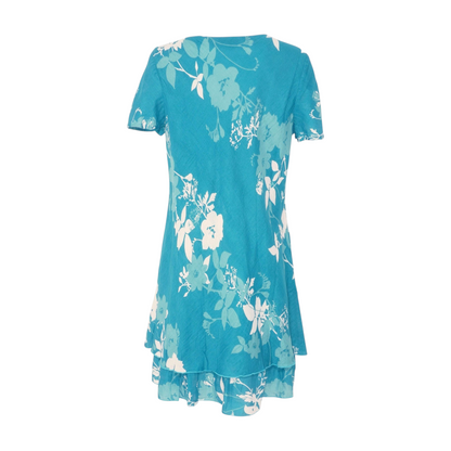 Blue Floral Midi Dress