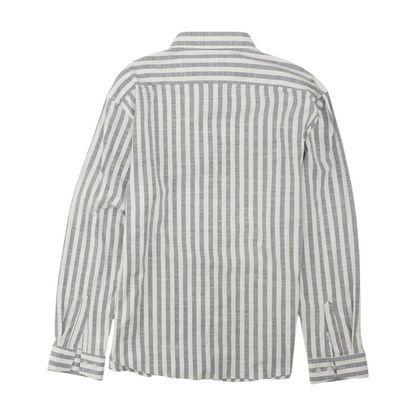 Gray Striped Long Sleeve Button Down