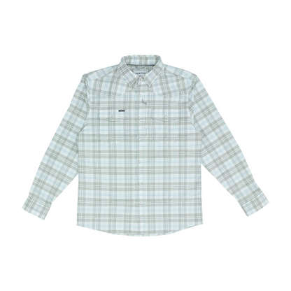 White Plaid Flannel Button Down