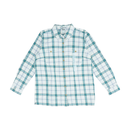 Beige Plaid Flannel Button Down