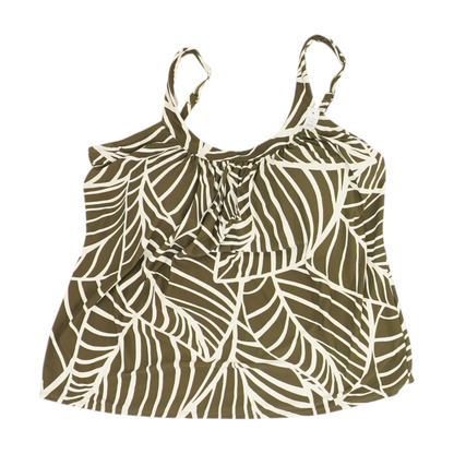 Green Print Swim Top