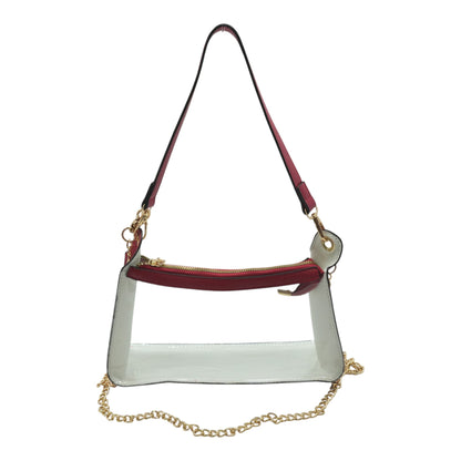Red Transparent Stadium Bag