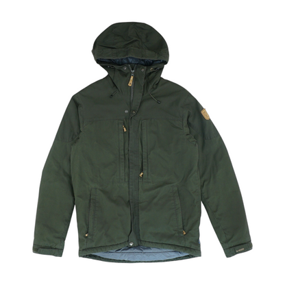 Green Solid Rain Jacket