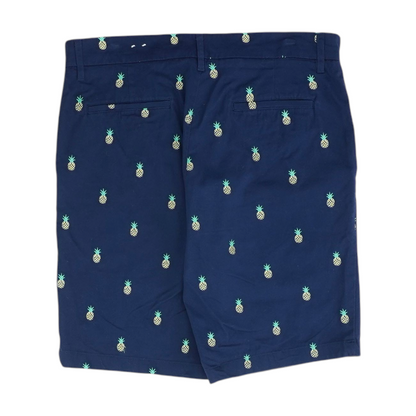 Navy Print Chino Shorts