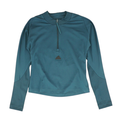 Teal Solid 1/4 Zip Pullover