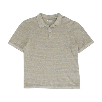 Tan Solid Short Sleeve Polo