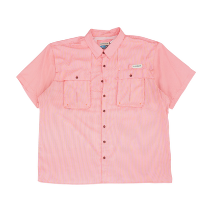 Neon Pink Houndstooth Outdoor Button Down