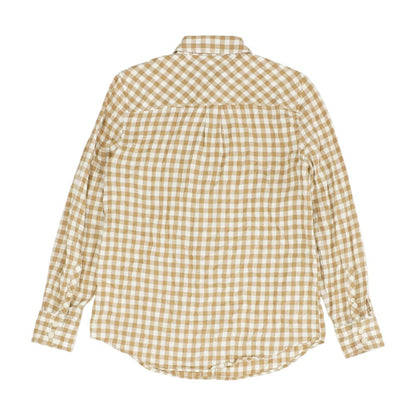 Tan Check Button Down