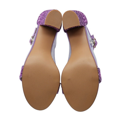 Purple Block Heels
