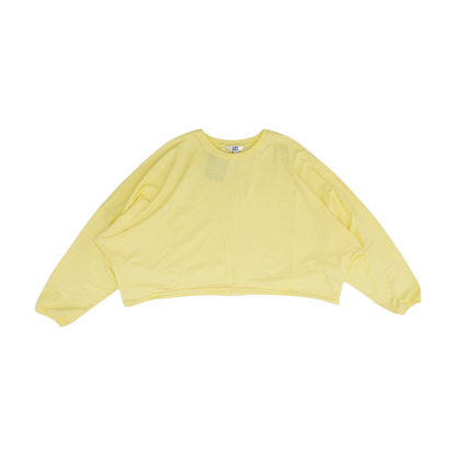Yellow Solid Sweatshirt Pullover