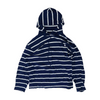 Navy Striped Hoodie Pullover