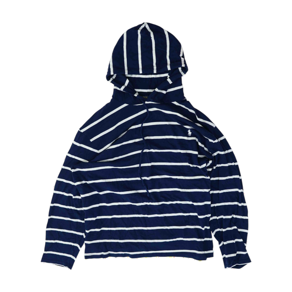 Navy Striped Hoodie Pullover
