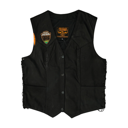 Black Solid Casual Vest