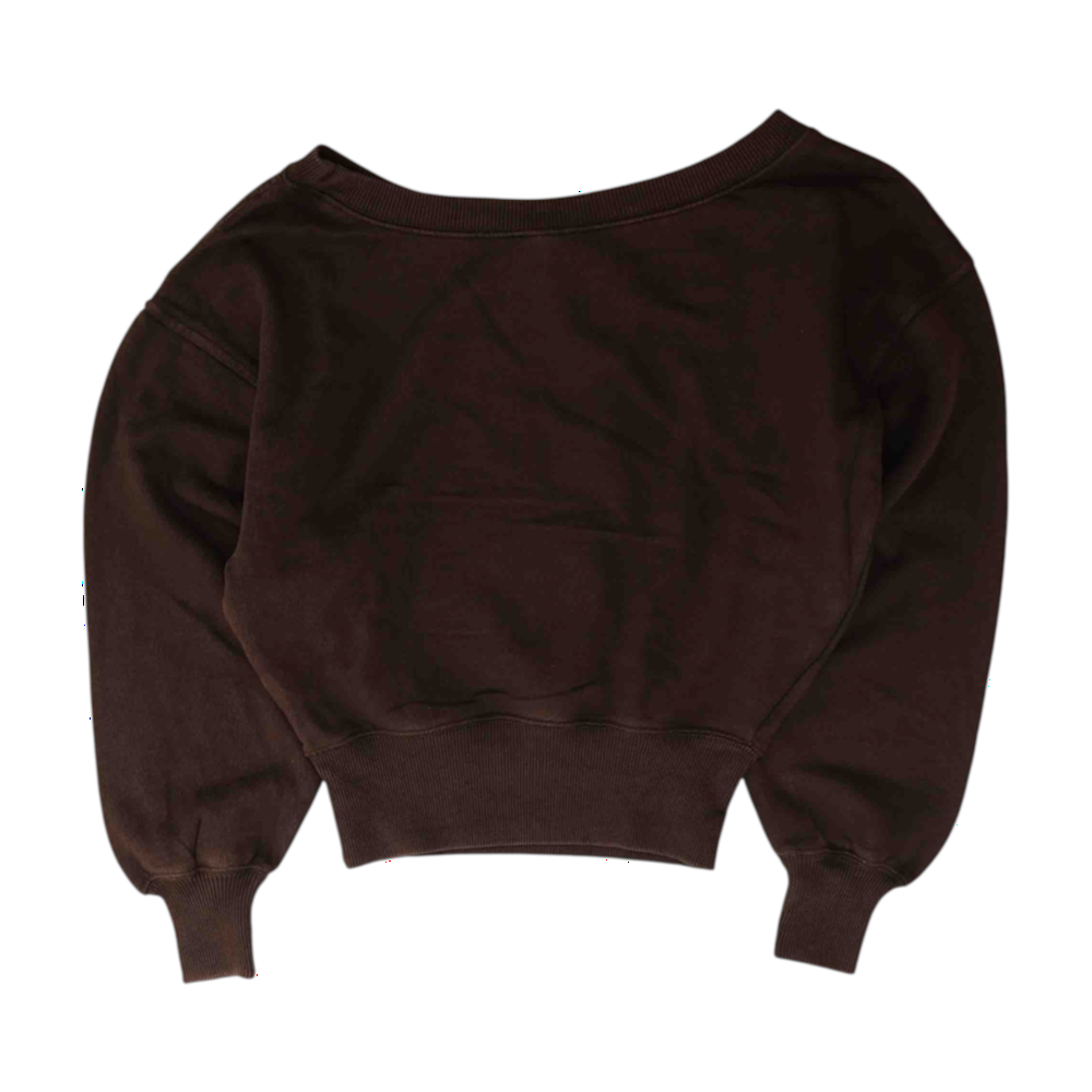Brown Solid Sweatshirt Pullover