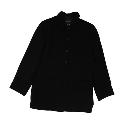 Vintage Black Solid Jacket