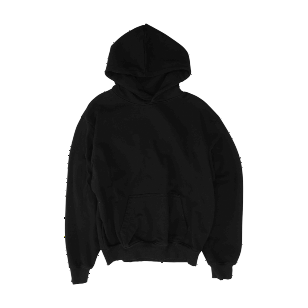 Black Solid Hoodie Pullover