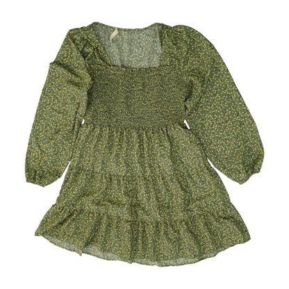 Olive Floral Mini Dress