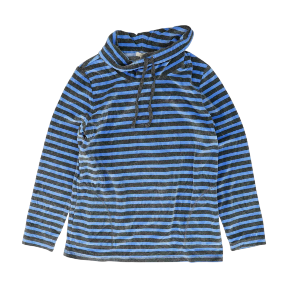 Blue Striped Hoodie Pullover