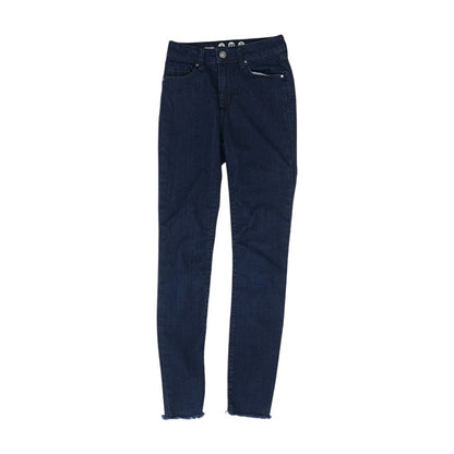 Blue Solid High Rise Jeans