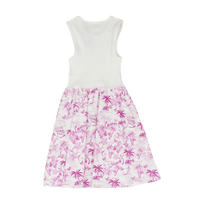 White Color Block Dress
