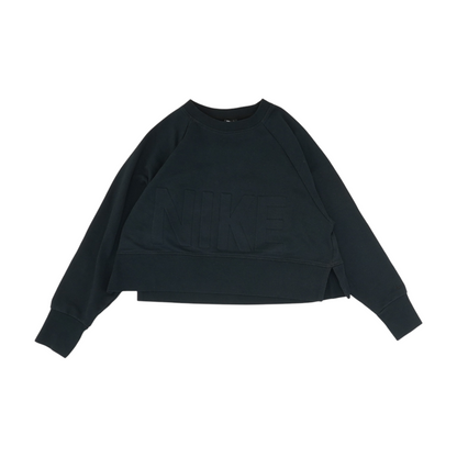 Black Solid Sweatshirt Pullover