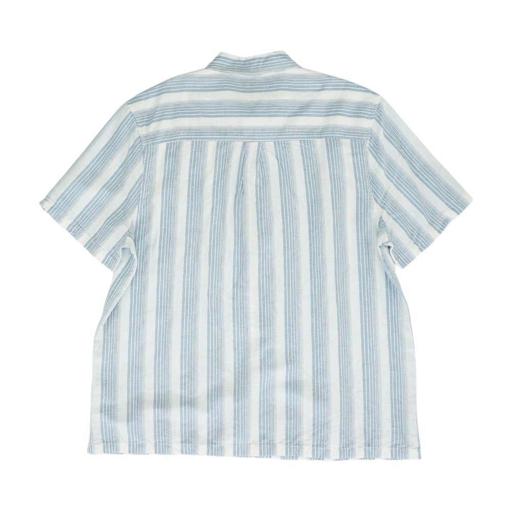 Blue Striped Short Sleeve Button Down
