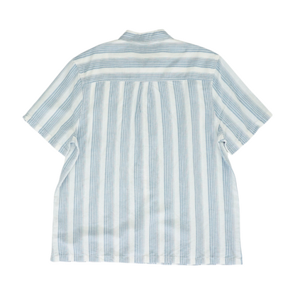 Blue Striped Short Sleeve Button Down