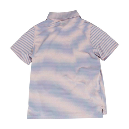Pink Striped Short Sleeve Polo
