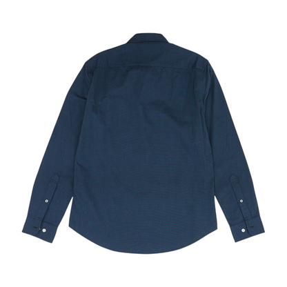 Navy Solid Long Sleeve Button Down