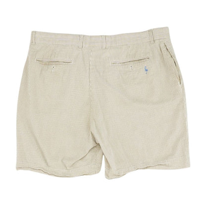 Tan Striped Chino Shorts