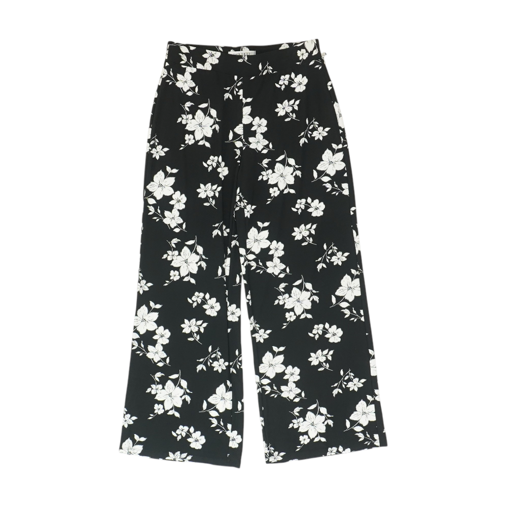 Black Floral Regular Pants