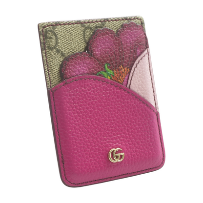 Magnetic Phone Wallet Floral Card Case with Double G