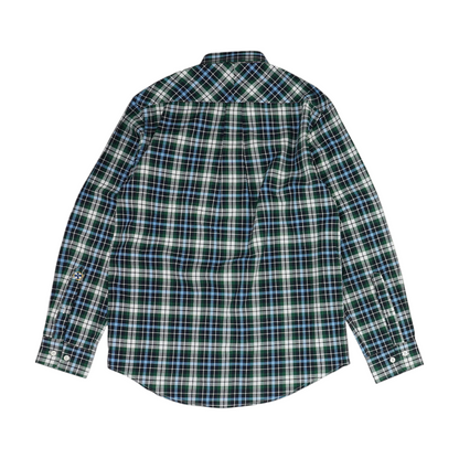 Green Check Long Sleeve Button Down