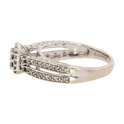 14K White Gold Diamond Engagement Ring