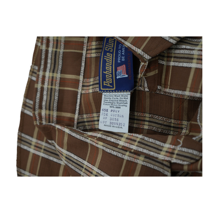 Brown Plaid Long Sleeve Button Down
