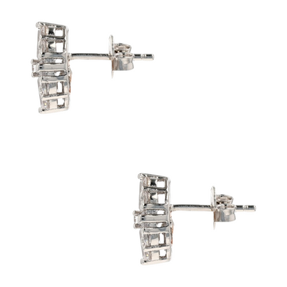 Sterling Silver Cubic Zirconia Stud Earrings